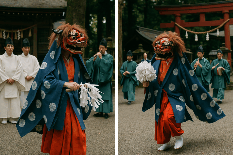 お祀りの画像を2点作成してください。