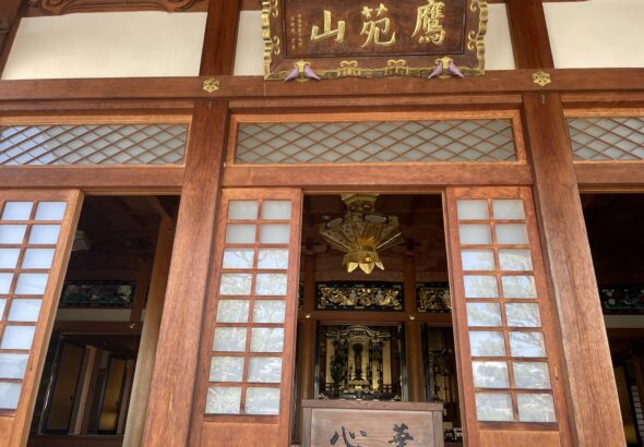 長野市風間・常福寺の本堂正面